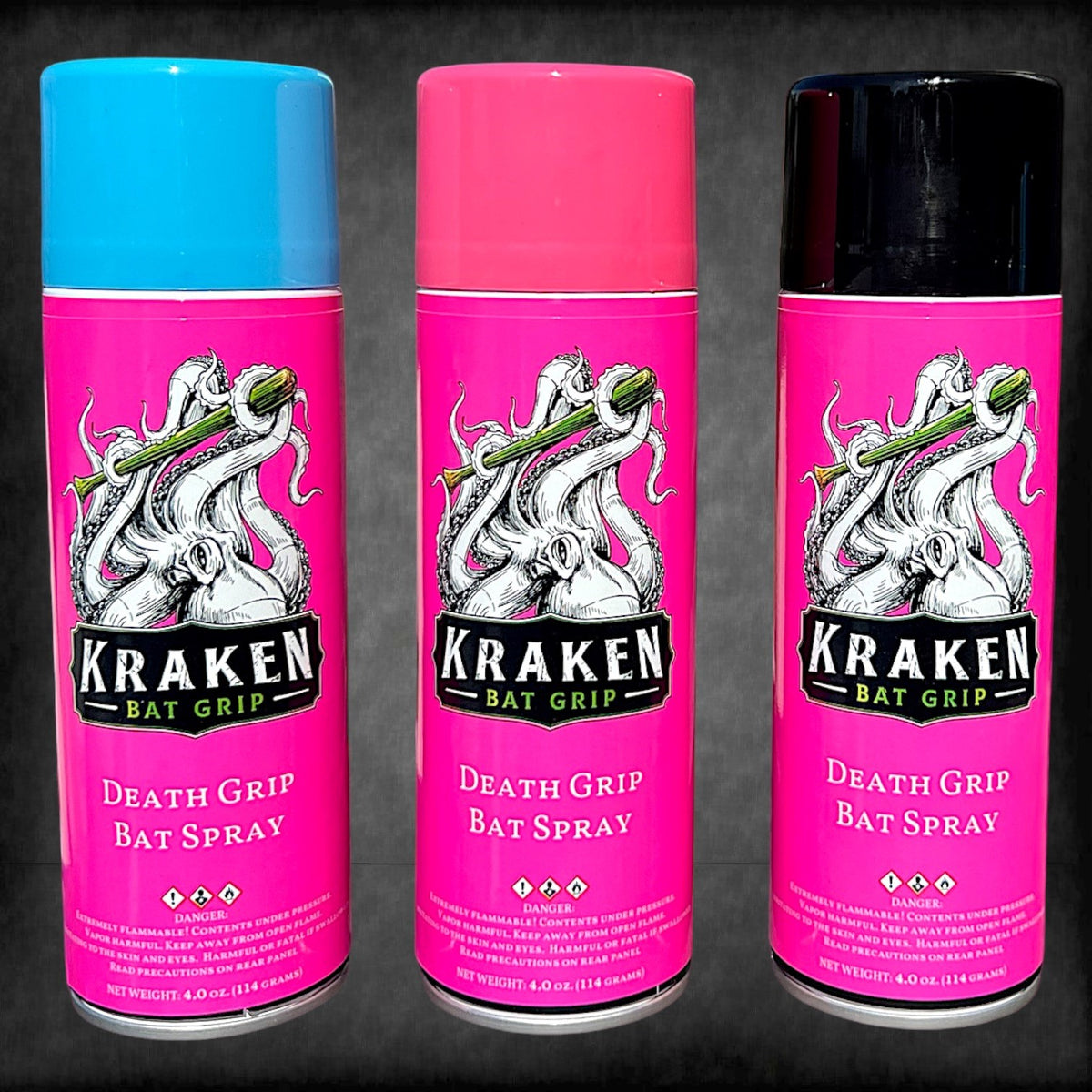 Kraken Death Grip Bat Spray - Hot Pink Bubblegum – Kraken Grip